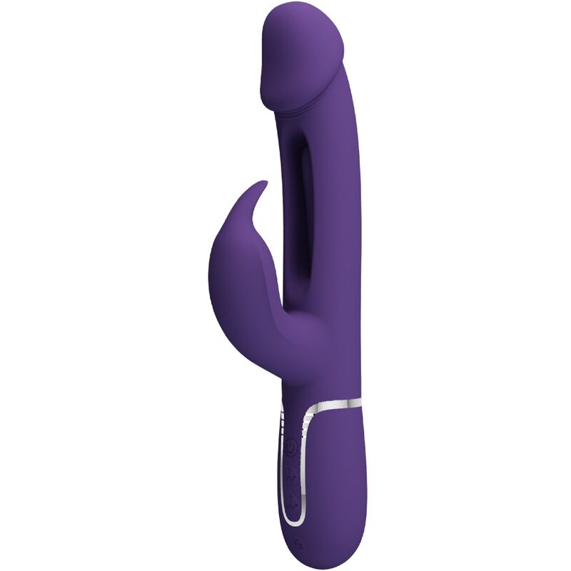 PRETTY LOVE – KAMPAS RABBIT VIBRADOR MULTIFUNCIONAL 3 EM 1 COM LÍNGUA VIOLETA