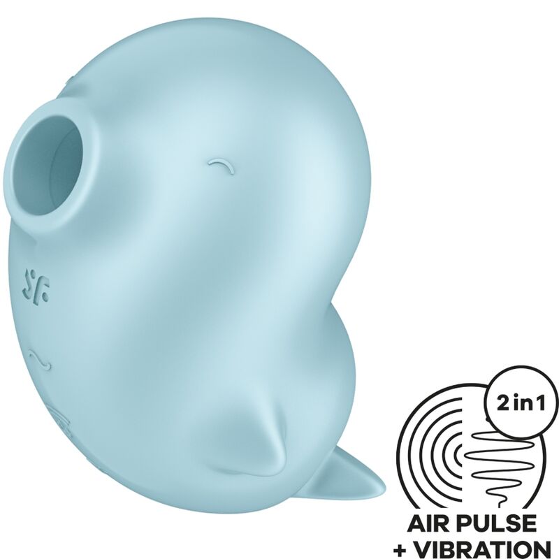 SATISFYER – ESTIMULADOR E VIBRADOR SASSY SEAL AZUL