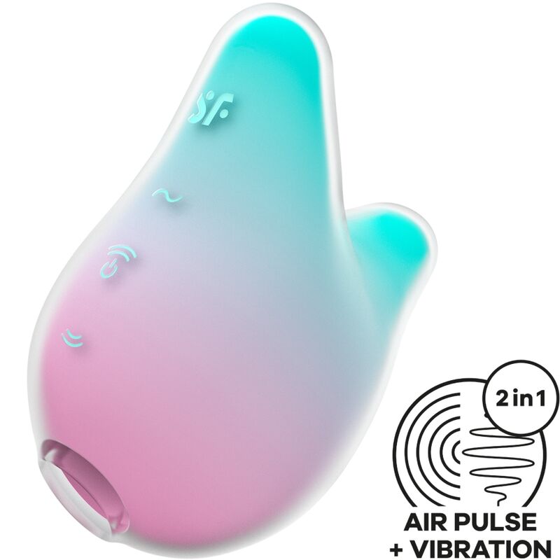 SATISFYER – VIBRADOR E ESTIMULADOR MERMAID VIBES MENTA E ROSA