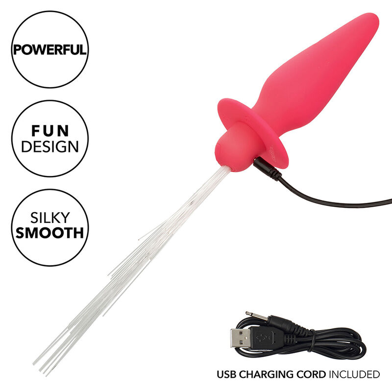 CALEXOTICS - SOUTHERN LIGHTS LIGHT UP ANAL PLUG 10 VIBRAÇÕES SILICONE ROSA - Image 7