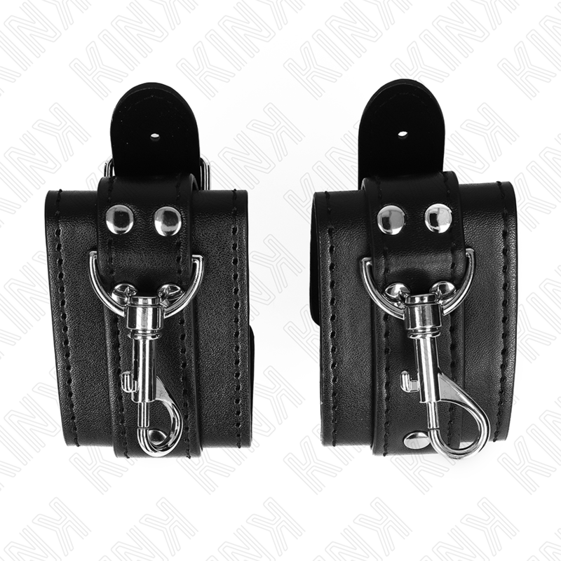KINK - ALGEMAS DE PULSO TIPO MASMORRA COM TRAVA, PRETAS, AJUSTÁVEIS, 21-28 CM X 5,5 CM - Image 4