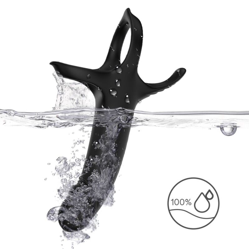 ARMONY - DILDO COM ANEL E VIBRADOR PRETO - Image 13