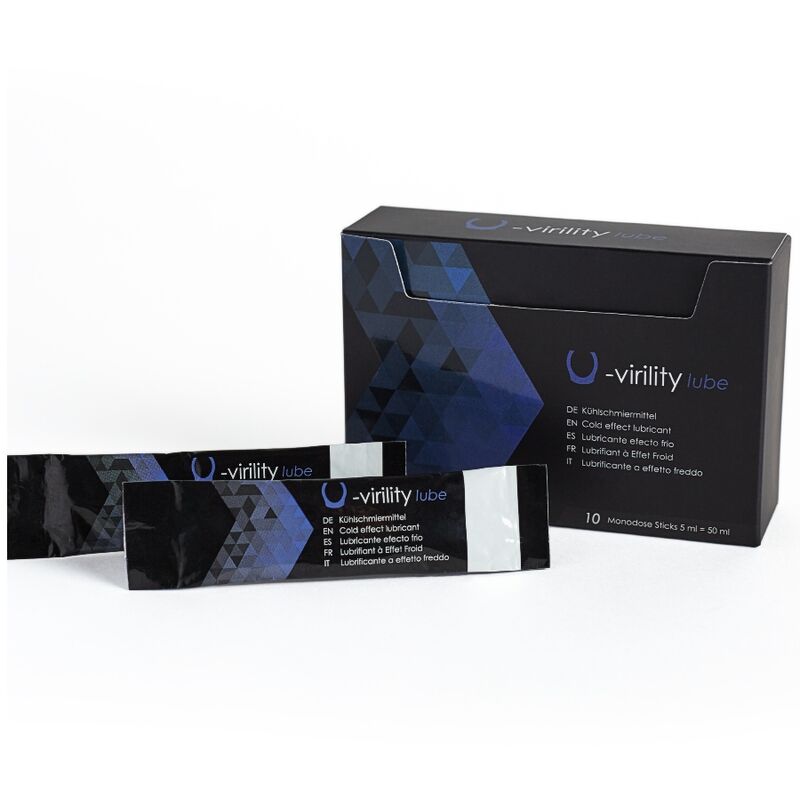 500 COSMETICS - LUBRIFICANTE U-VIRILITY COM EFEITO FRIO 10 X 5 ML