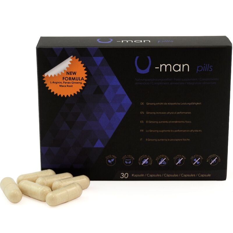 500 COSMÉTICOS – U-MAN AUMENTA O TAMANHO DO PÊNIS E A POTÊNCIA SEXUAL – 30 CÁPSULAS