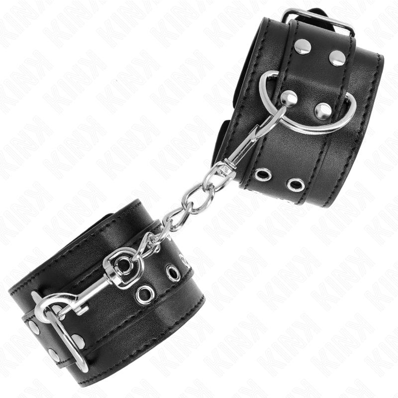 KINK - ALGUMA DE PULSO COM FIVELA DUPLA, PRETA, AJUSTÁVEL DE 19 A 26 CM - Image 3