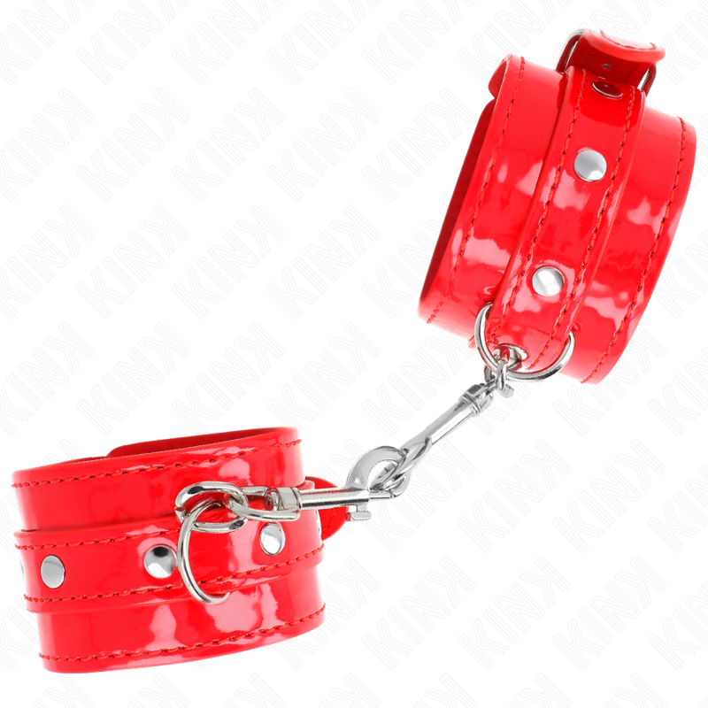 KINK - ALGEMAS DE MÃO BRILHANTES VERMELHAS AJUSTÁVEIS DE 23 A 33 CM - Image 3