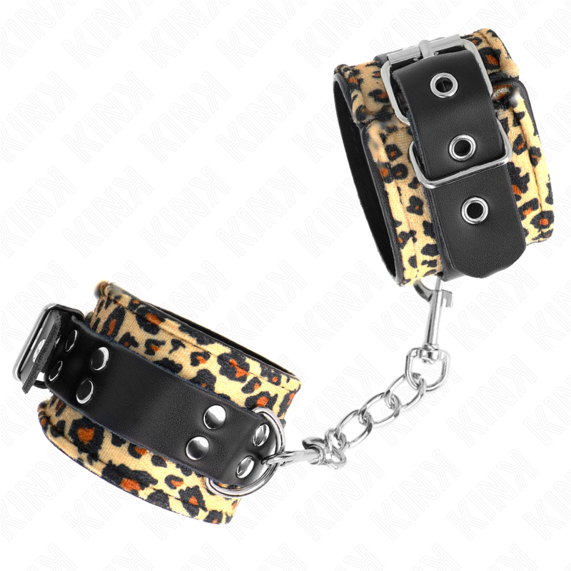 KINK - ALGUMA DE PULSO AJUSTÁVEL EM COURO LEGÍTIMO COM ESTAMPA DE LEOPARDO (18-29 CM X 5,5 CM) - Image 3