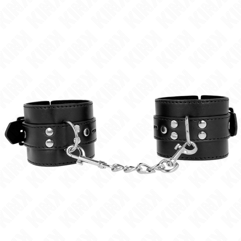 KINK – ALGEMA DE PULSO PRETA COM CINTO PRETO AJUSTÁVEL DE 17 A 28 CM X 6 CM