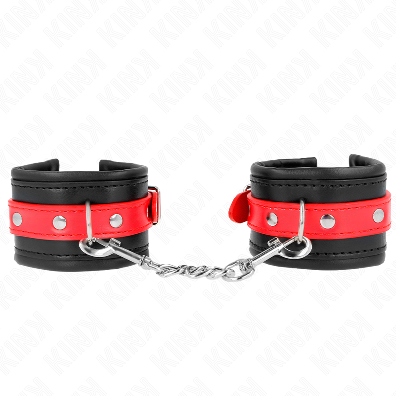 KINK – ALGEMA DE PULSO PRETA COM CINTO VERMELHO AJUSTÁVEL 17-28 CM X 6 CM