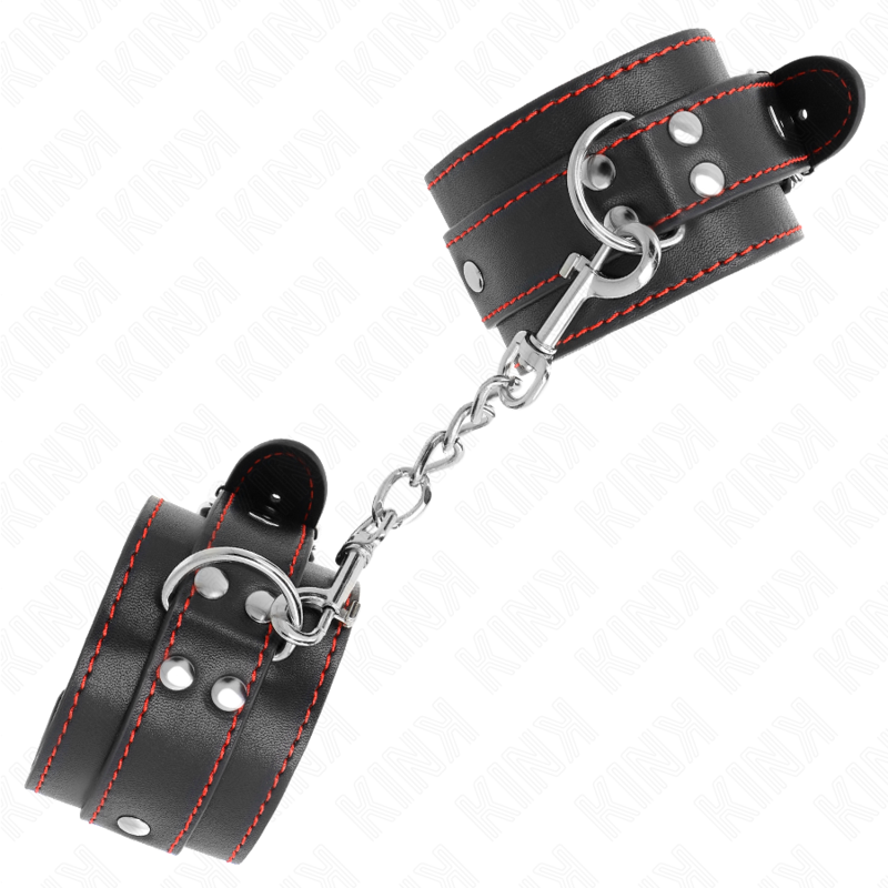 KINK - ALGEMA DE PULSO PRETA COM FORRO VERMELHO AJUSTÁVEL 20-28 CM X 5,5 CM - Image 3