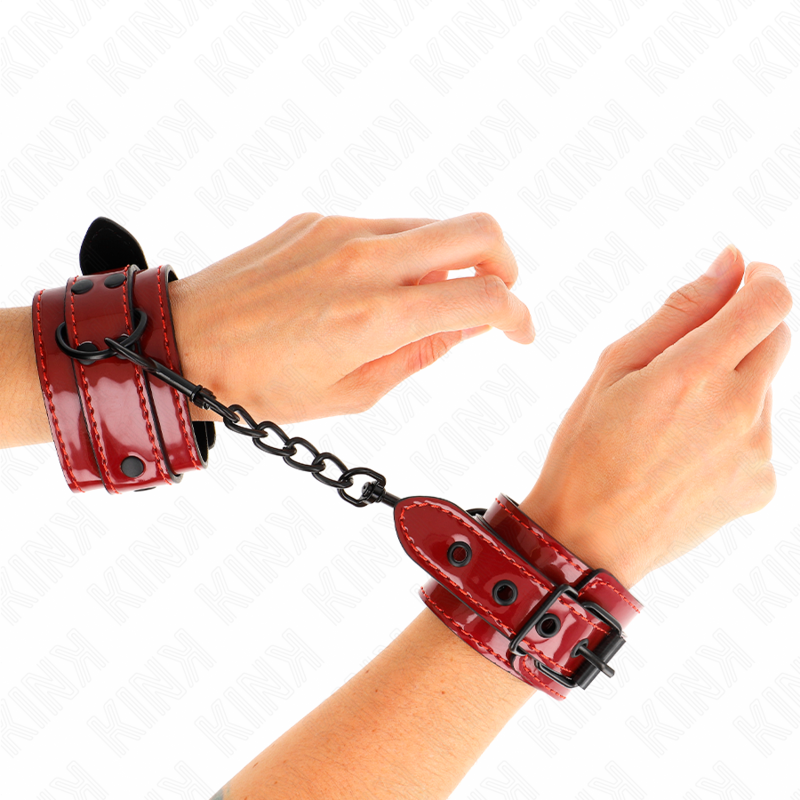 KINK – ALGEMAS DE PULSO VERMELHAS ESCURAS 23 X 5 CM