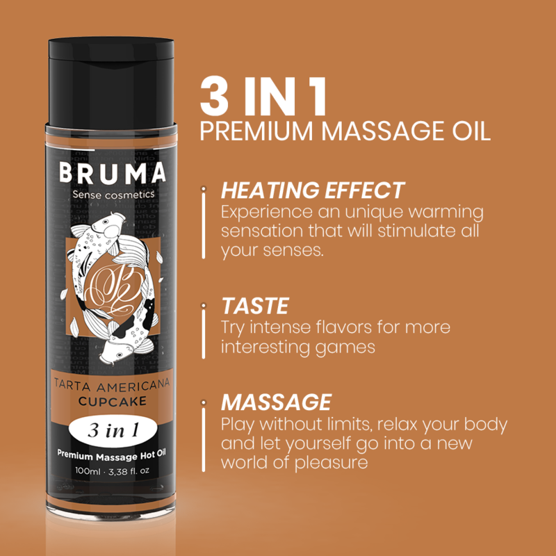 BRUMA - CUPCAKE DE ÓLEO QUENTE PREMIUM PARA MASSAGEM 3 EM 1 - 100 ML - Image 4