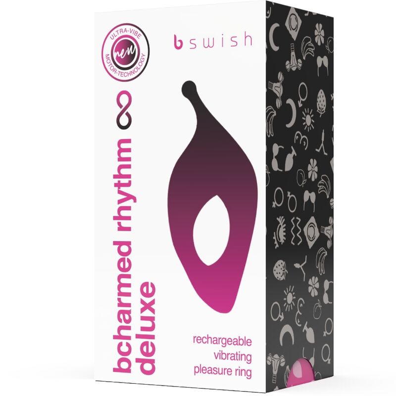B SWISH - ANEL PENIANO BCHARMED RHYTHM INFINITE DELUXE COM 15 VIBRAÇÕES PRETO - Image 9