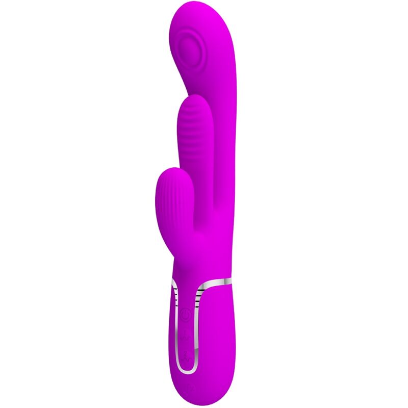 PRETTY LOVE – VIBRADOR MULTIFUNCIONAL SHANIA TRIPLE RABBIT ROSA