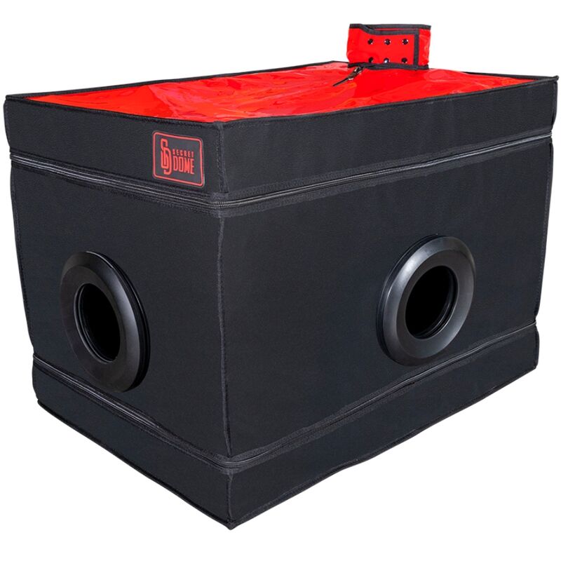 CÚPULA SECRETA – KINK CLUB LA NICHE CABIN PRETO E VERMELHO