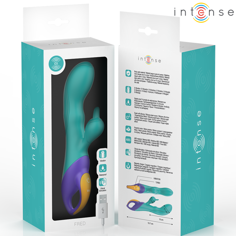 INTENSO - VIBRADOR FRED RABBIT AZUL - Image 6