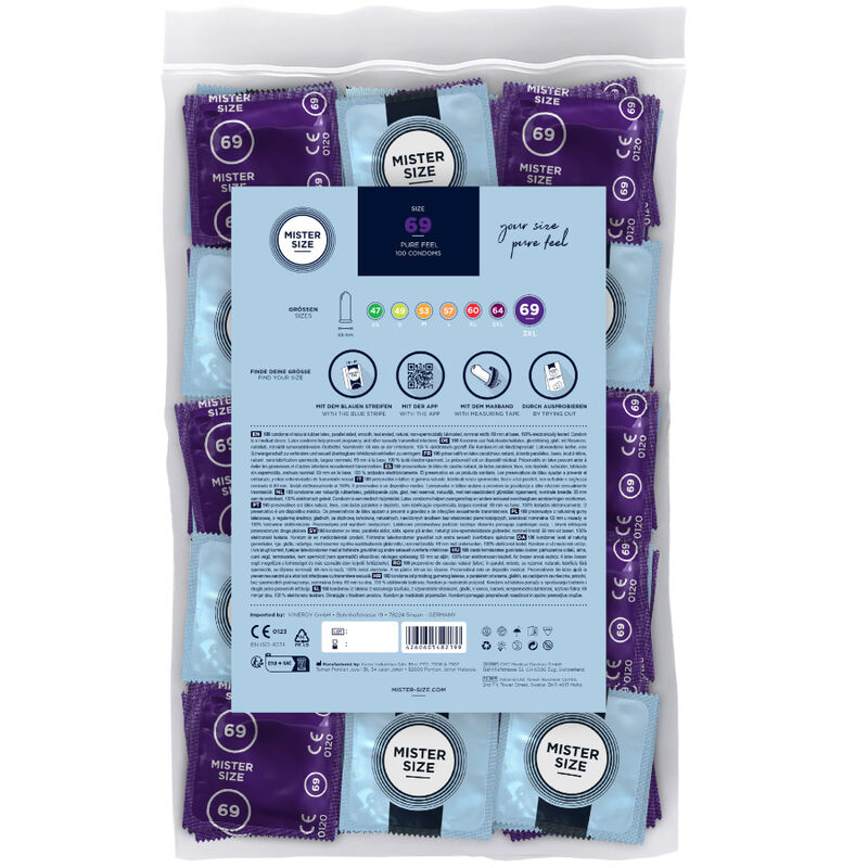 MISTER SIZE – CAMISINHAS TAMANHO XXXL 69 MM (100 UNIDADES)
