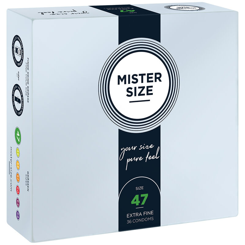 MISTER SIZE – CAMISINHAS TAMANHO XS 47 MM (36 UNIDADES)