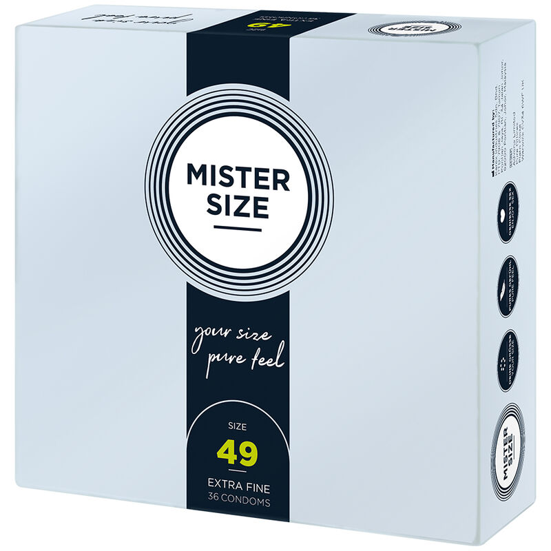 MISTER SIZE – CAMISINHA TAMANHO P 49 MM (36 UNIDADES)