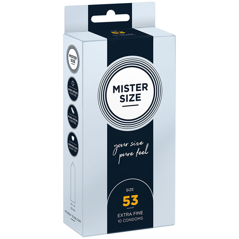 MISTER SIZE – CAMISINHA TAMANHO M 53 MM (10 UNIDADES)