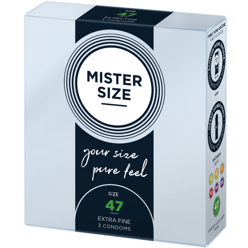 MISTER SIZE – CAMISINHAS TAMANHO XS 47 MM (3 UNIDADES)