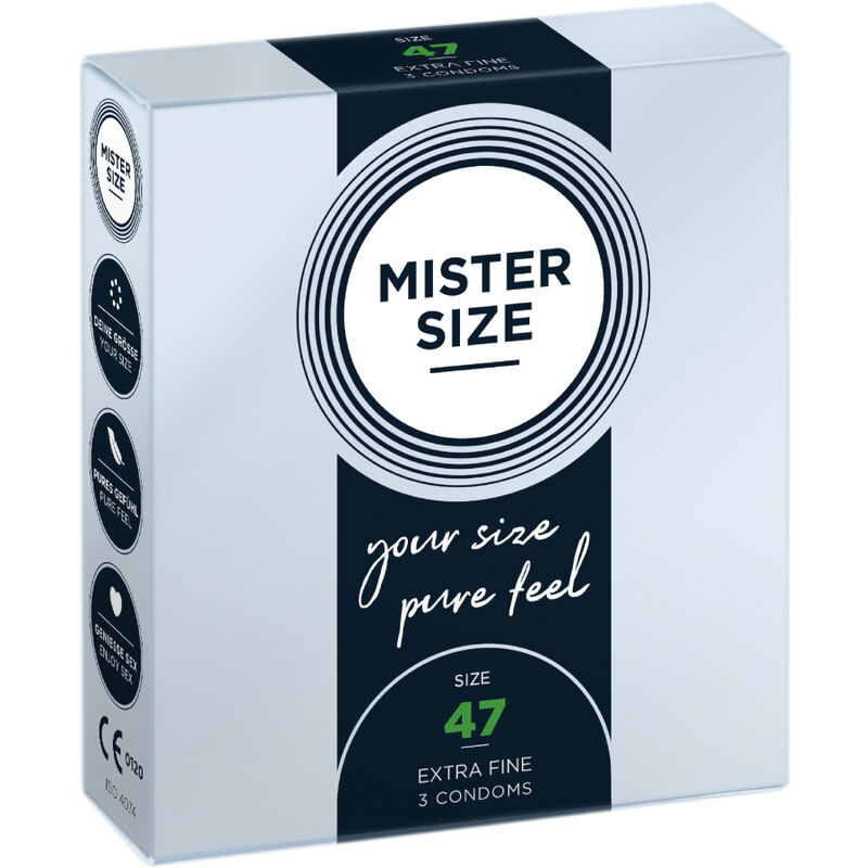 MISTER SIZE – CAMISINHAS TAMANHO XS 47 MM (3 UNIDADES)
