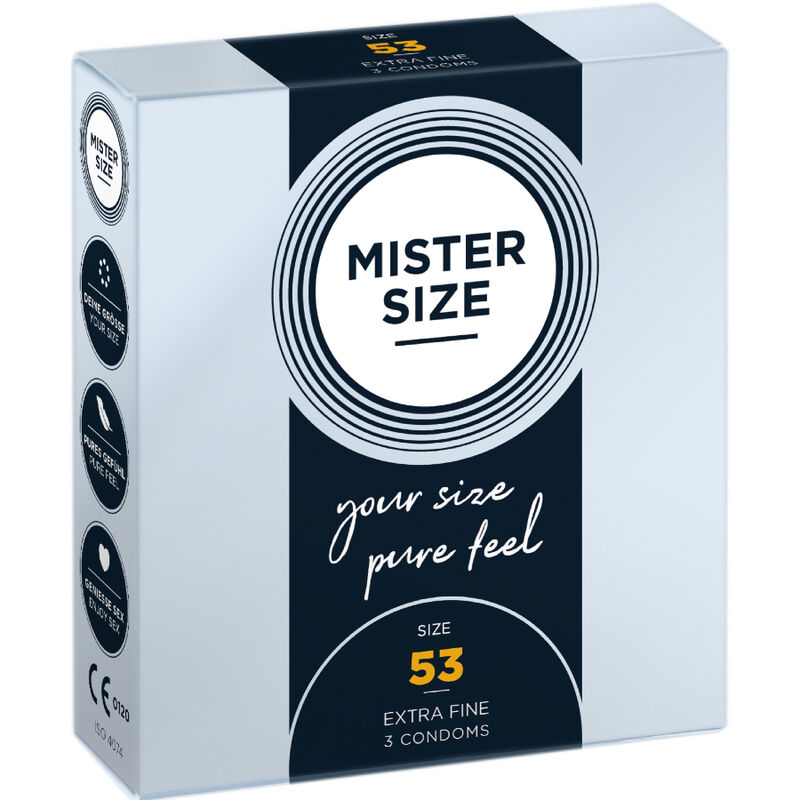 MISTER SIZE – CAMISINHA TAMANHO M 53 MM (3 UNIDADES)