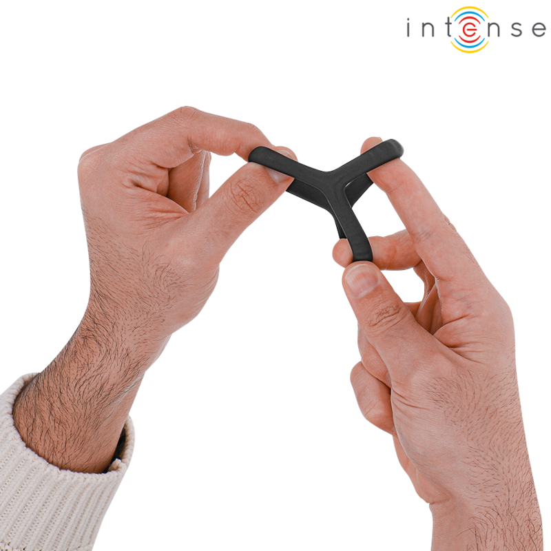 INTENSE - CARSON ANEL DUPLO DE SILICONE PARA PENIANO PRETO MODELO 4 - Image 3