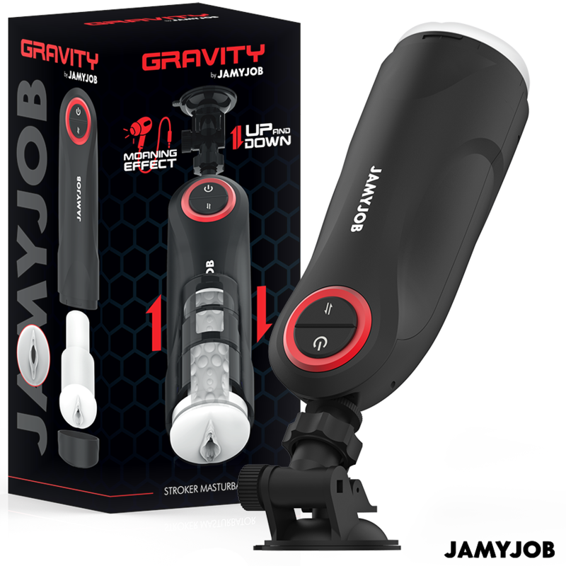 JAMYJOB - MASTURBADOR VAGINAL AUTOMÁTICO POR GRAVIDADE COM 5 MODOS DE IMPULSO E EFEITO SONORO