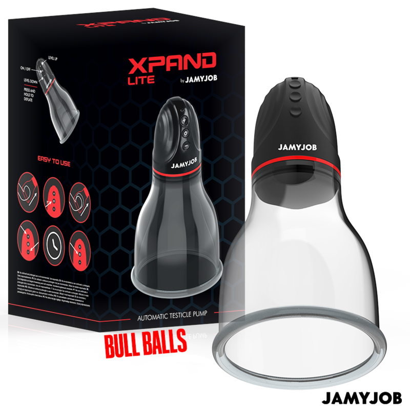 JAMYJOB – XPAND LITE BOMBA AUTOMÁTICA PARA TESTÍCULOS COM 3 NÍVEIS DE SUCÇÃO CINZA