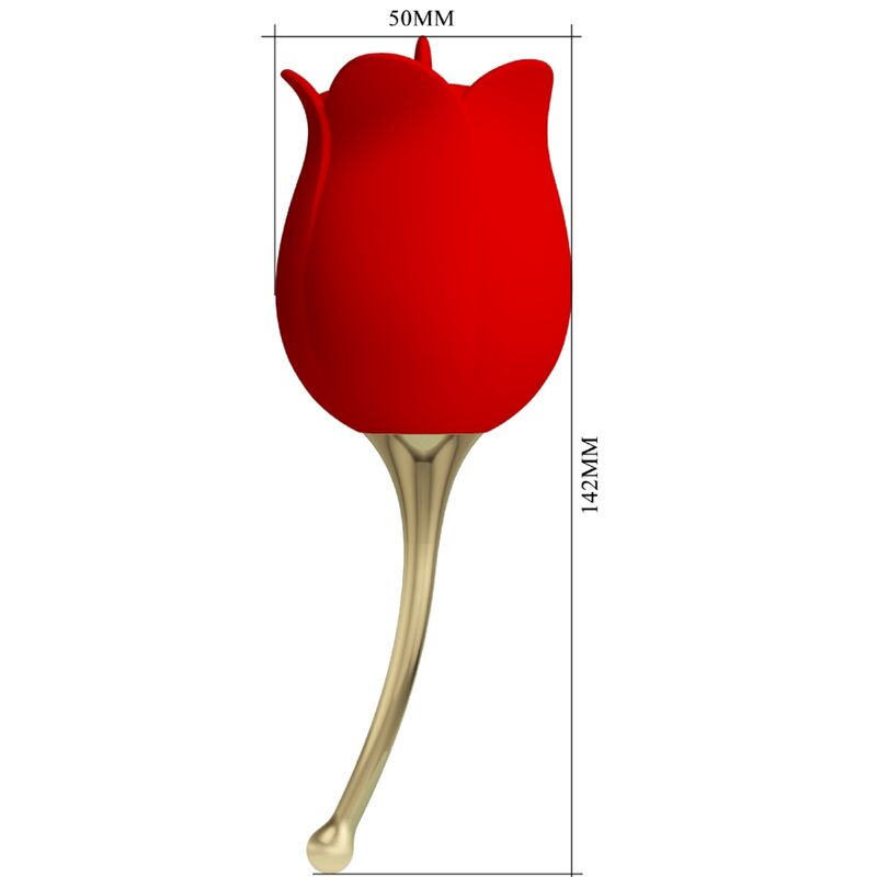 PRETTY LOVE - ROSE LOVER ESTIMULADOR DE CLITÓRIS ROSE 12 VIBRAÇÕES VERMELHO - Image 4