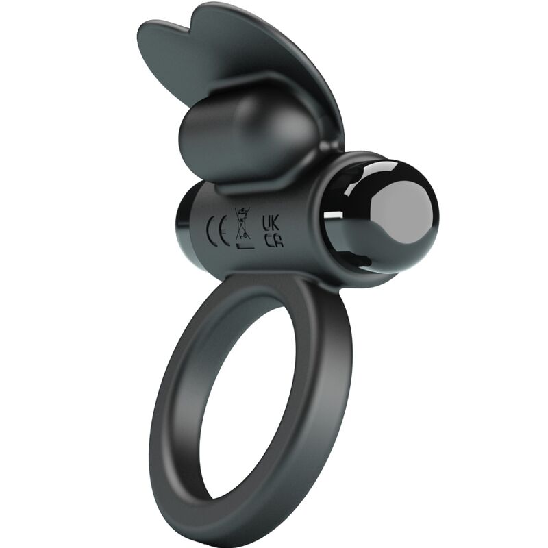 PRETTY LOVE – ANEL VIBRATÓRIO DEBONAIRE COM COELHO, 10 VIBRAÇÕES, PRETO