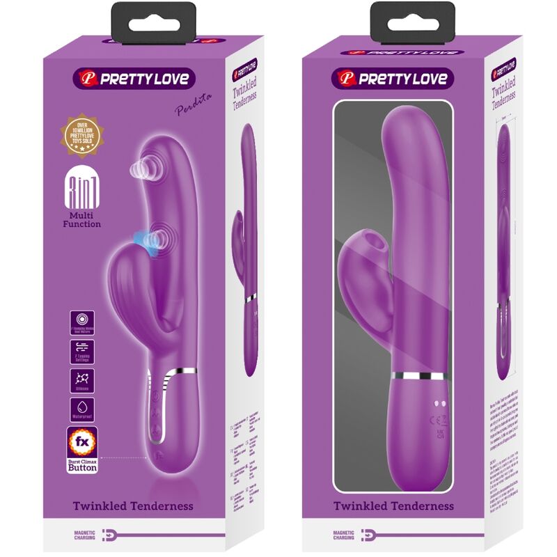 PRETTY LOVE - PERLITA 3 EM 1 VIBRADOR MULTIFUNCIONAL COELHO ROXO - Image 8