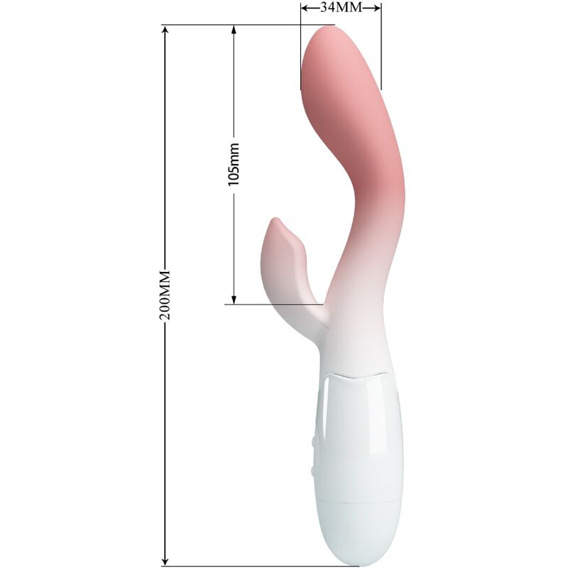 PRETTY LOVE - VIBRADOR DE PONTO G BRIGHTY + ESTIMULADOR DE CLITÓRIS 30 VIBRAÇÕES ROSA - Image 4