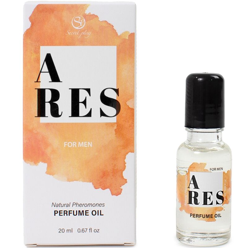 SECRETPLAY - ARES PERFUME NATURAL COM FEROMÔNIOS EM ÓLEO PARA HOMENS 20 ML