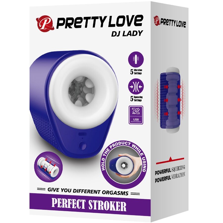 PRETTY LOVE - DJ LADY MASTURBADOR MASCULINO COM VIBRAÇÃO 5 CONFIGURAÇÕES ROXO - Image 11