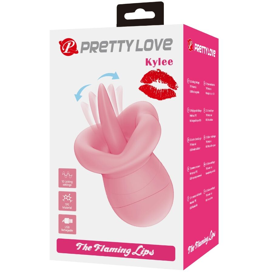 PRETTY LOVE - KYLEE ESTIMULADOR DE CLITÓRIS COM LÍNGUA 10 VIBRAÇÕES ROSA NUDE - Image 9
