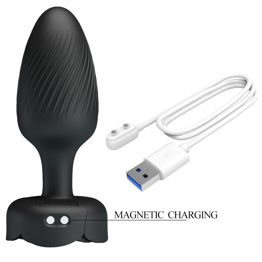 PRETTY LOVE - PLUG ANAL VARIAN COM LUZ LED PRETO 10,8 CM - Image 7