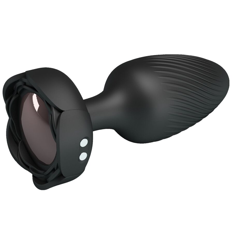 PRETTY LOVE – PLUG ANAL OSBORN COM LUZ LED PRETO 9,8 CM