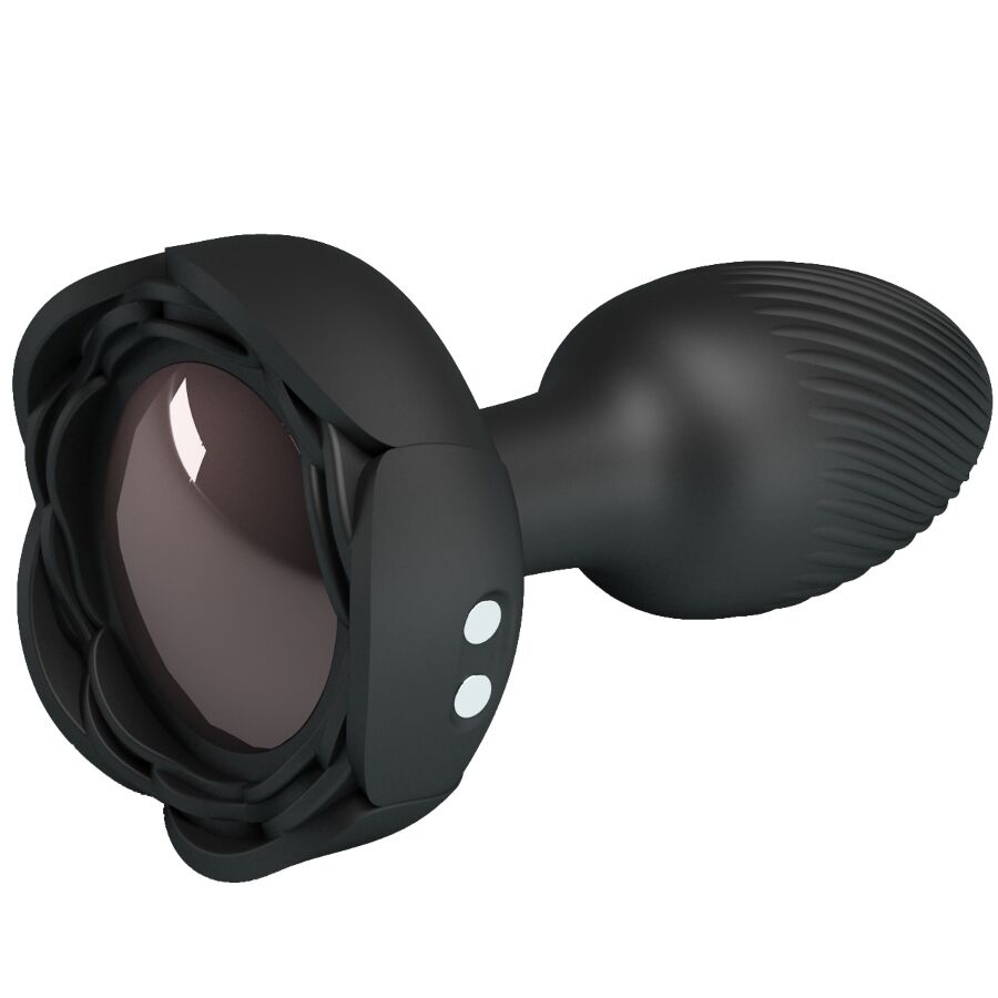 PRETTY LOVE – PLUG ANAL OLMAN COM LUZ LED PRETO 8,8 CM