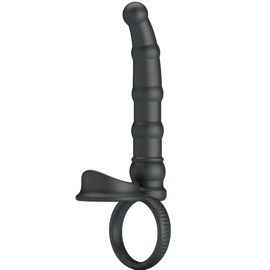 PRETTY LOVE – ANEL PENIANO VIBRATÓRIO TATUM COM PLUG, 10 VIBRAÇÕES, PRETO