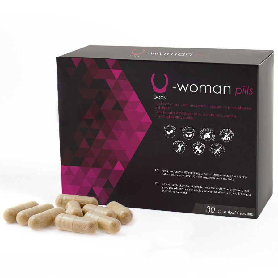 500 COSMÉTICOS – U-WOMAN AUMENTA A LIBIDO FEMININA – 30 CÁPSULAS
