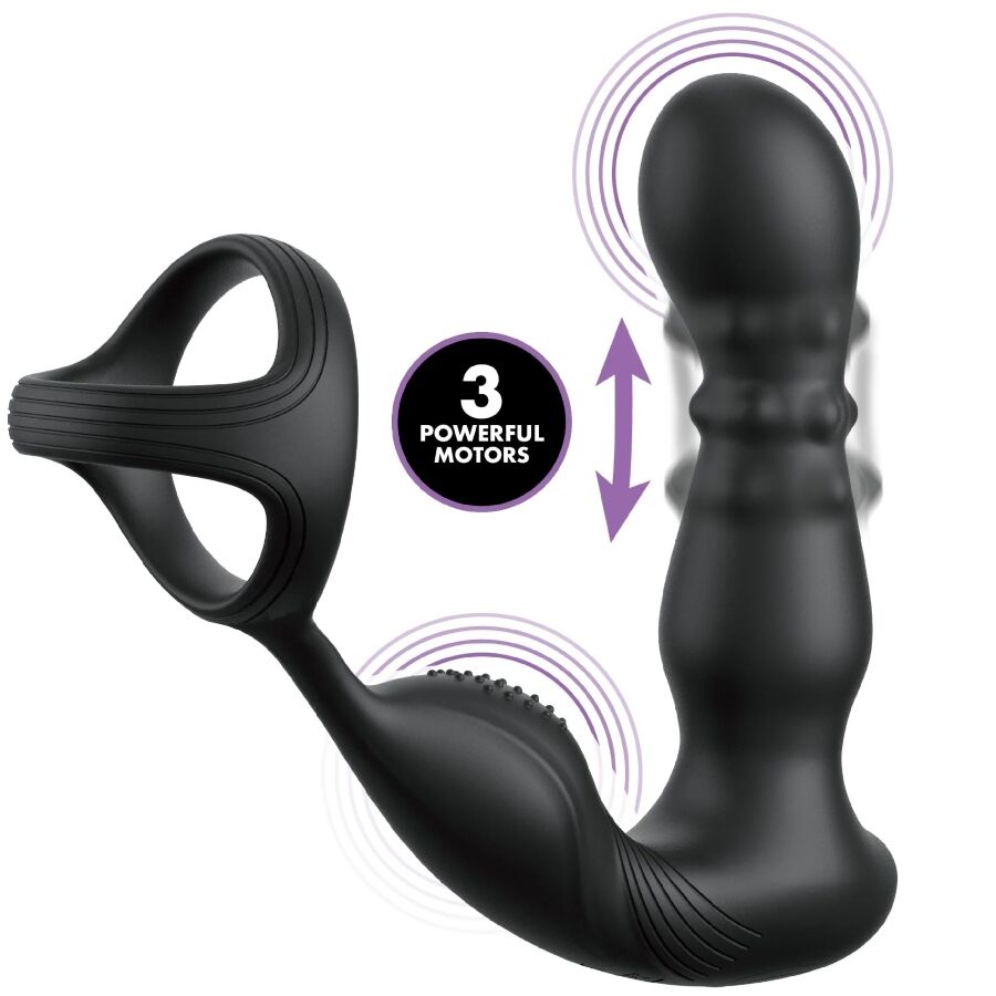 COLEÇÃO ANAL FANTASY ELITE - ANEL ANAL VIBRATÓRIO E MASSAGEADOR COM CONTROLE REMOTO