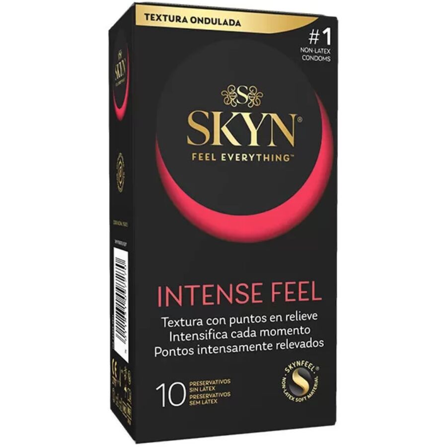 SKYN – CAMISINHA TEXTURIZADA COM SENSAÇÃO INTENSA E DESIGN ONDULADO – 10 UNIDADES