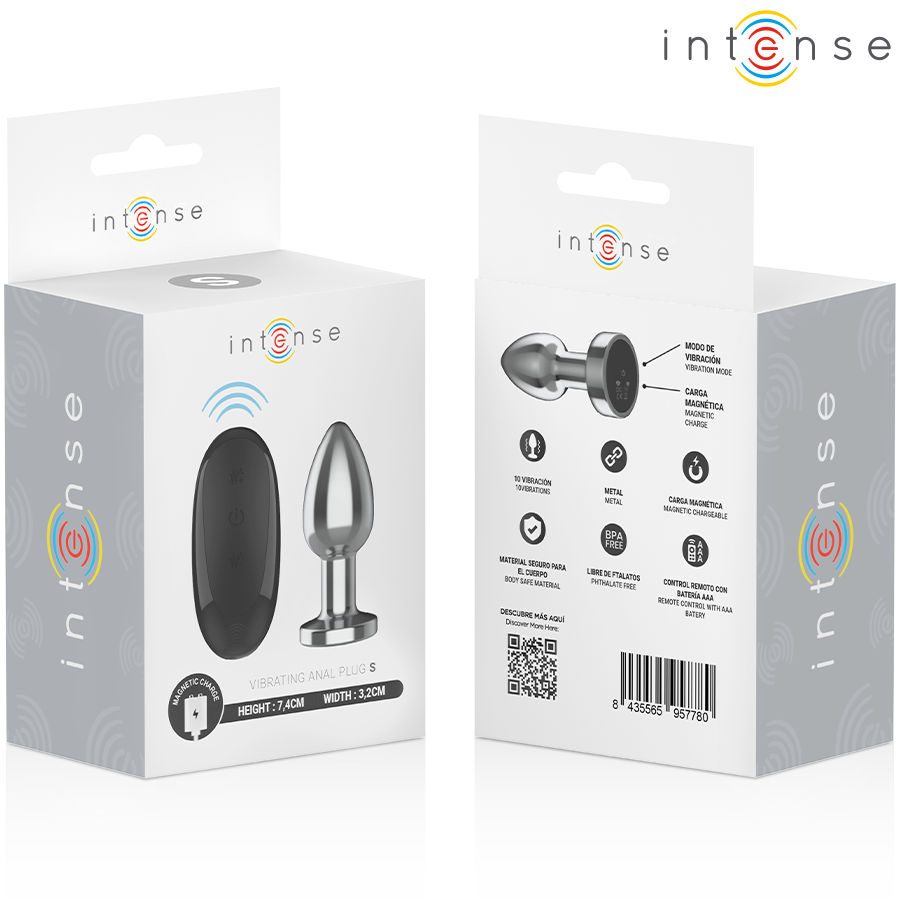 INTENSE - PLUG ANAL 10 VIBRAÇÕES DE METAL COM CONTROLE REMOTO S - Image 8
