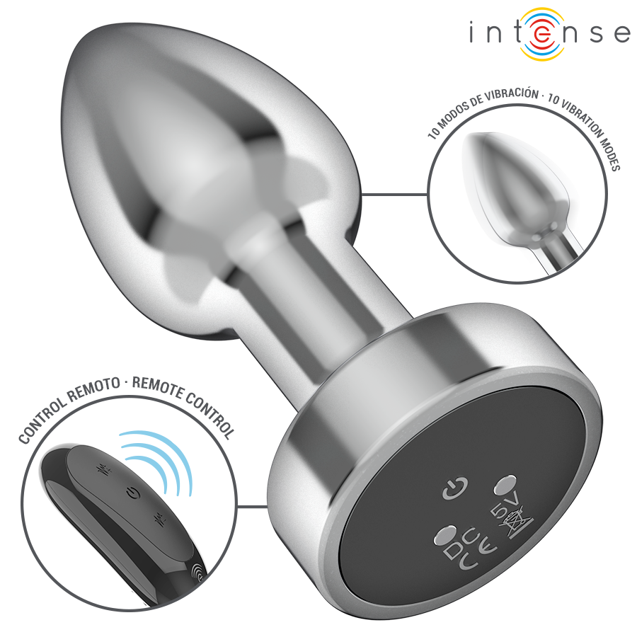 INTENSE - PLUG ANAL 10 VIBRAÇÕES DE METAL COM CONTROLE REMOTO S - Image 3