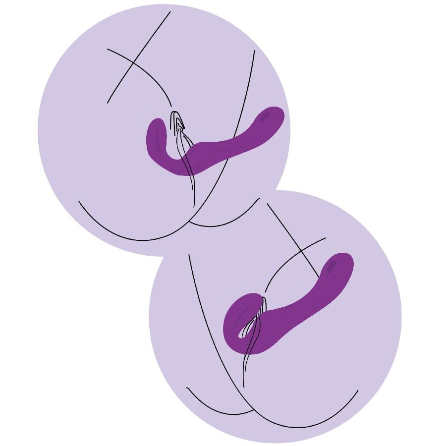 XOCOON - Vibrador 2 em 1 sem alças com controle remoto, roxo - Image 14