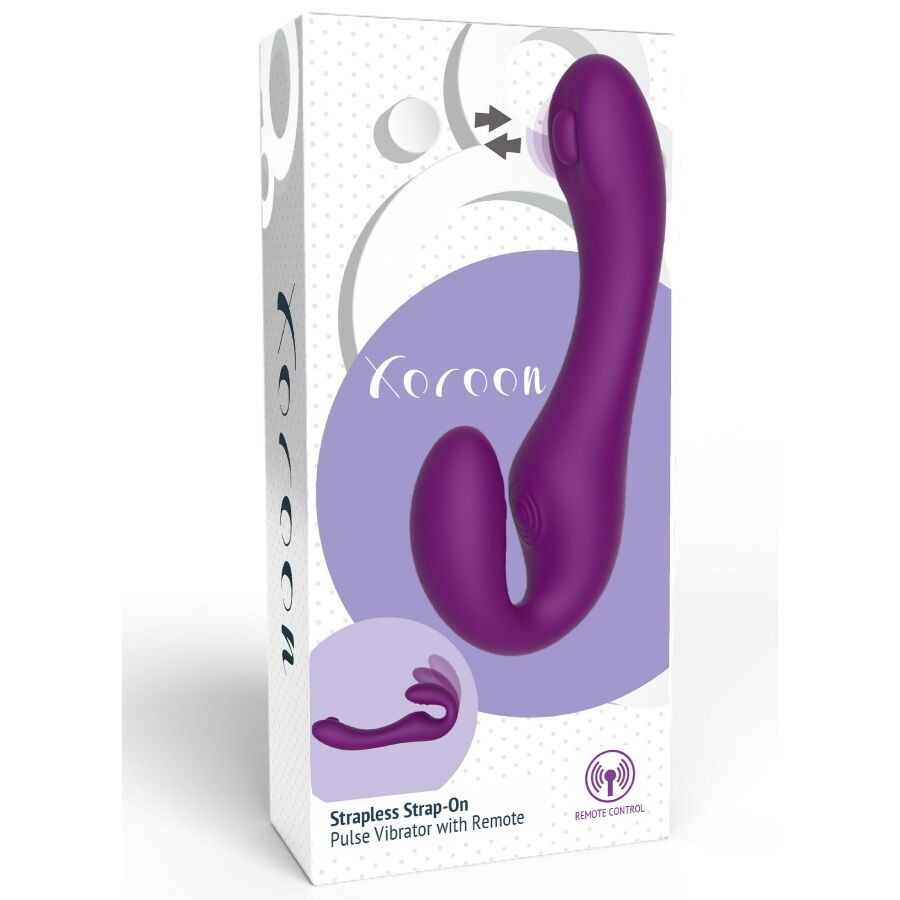 XOCOON - Vibrador 2 em 1 sem alças com controle remoto, roxo - Image 16