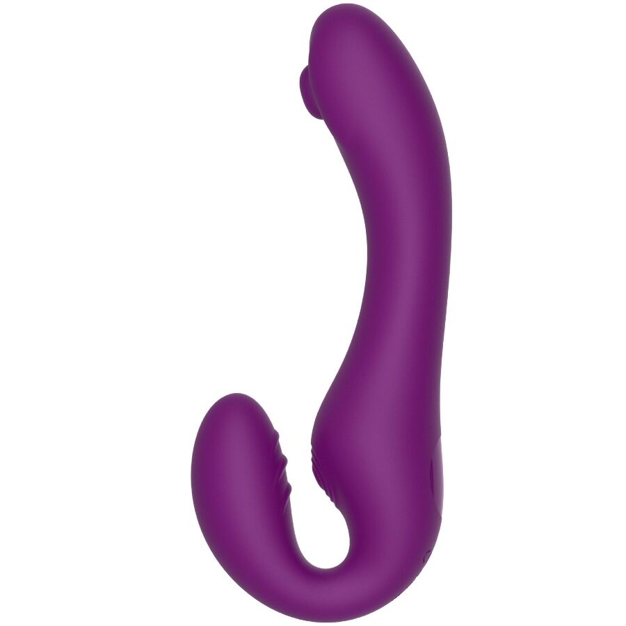 XOCOON - Vibrador 2 em 1 sem alças com controle remoto, roxo - Image 5