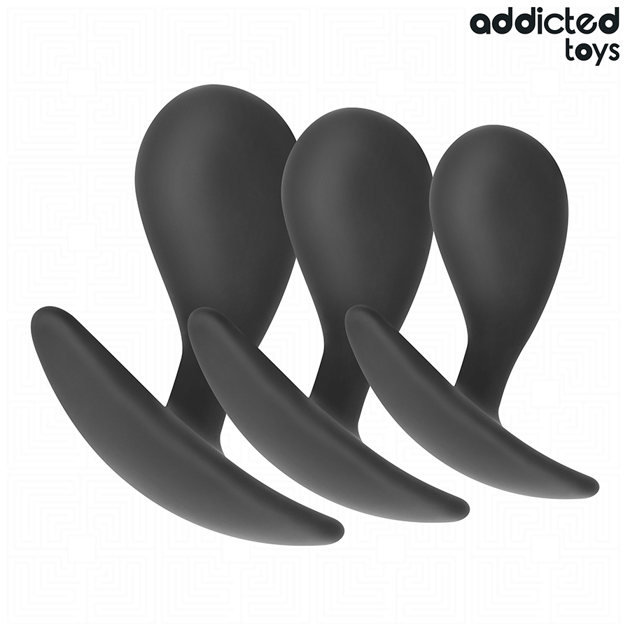 ADDICTED TOYS - CONJUNTO DE 3 PLUGS ANAL DE SILICONE MODELO 3 - Image 2